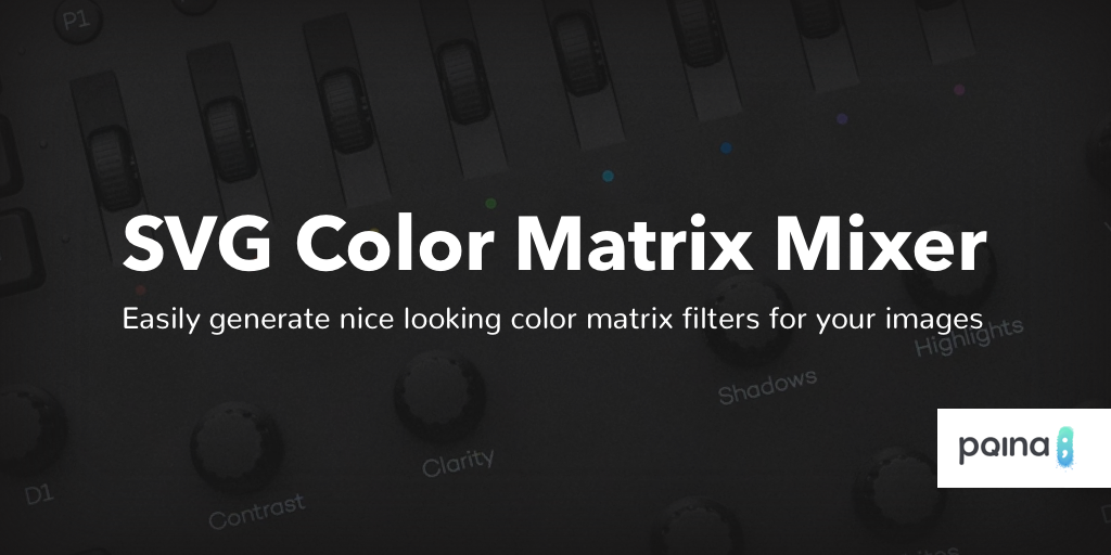 SVG Color Matrix Mixer